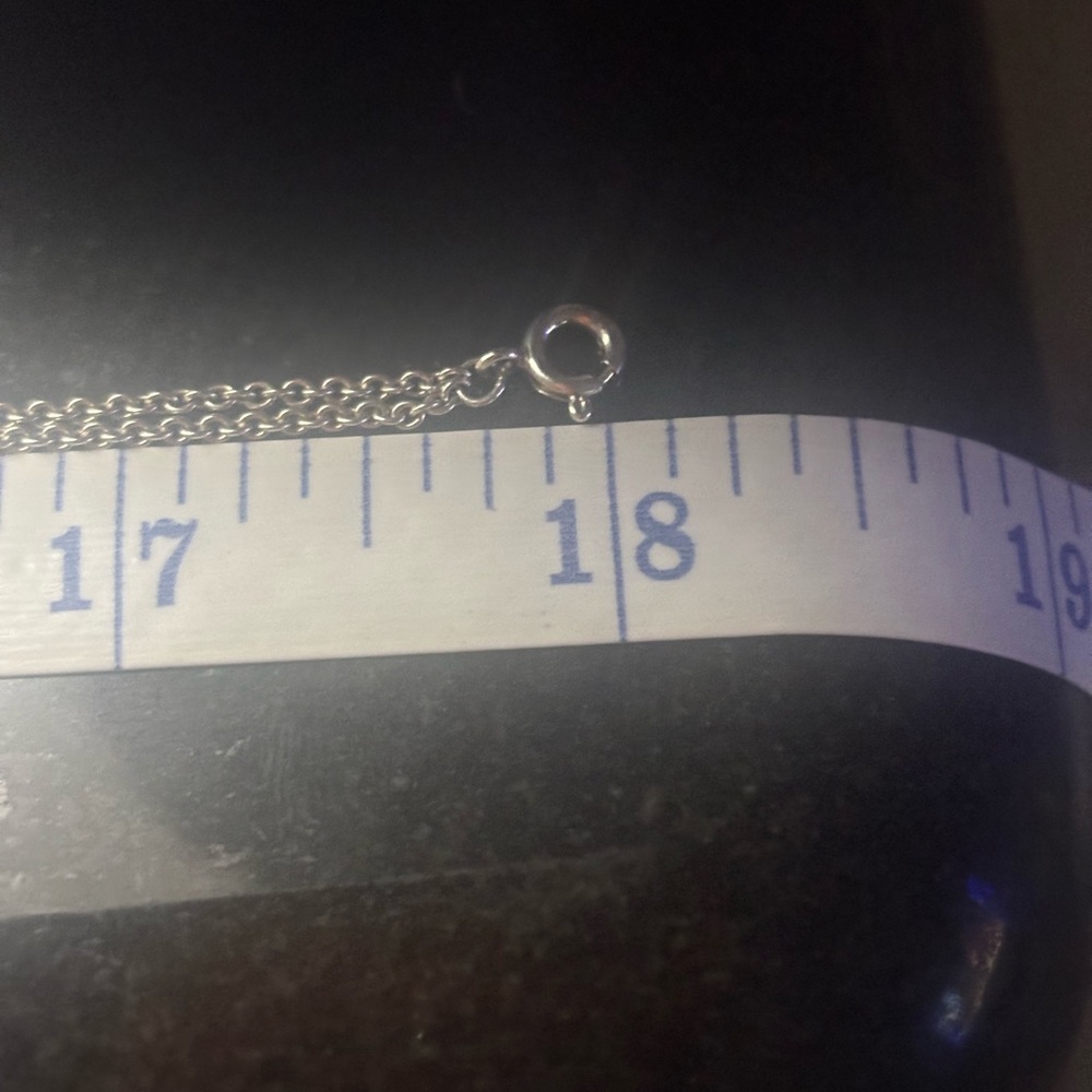Tiffany & Co. Somerset Blue Enamel Infinity  Necklace Double Chain - Picture 11 of 12